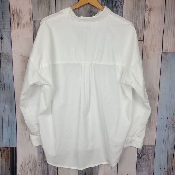 Magaschoni White Split Neck Long Sleeve Blouse Top Size 1X - Picture 7 of 7